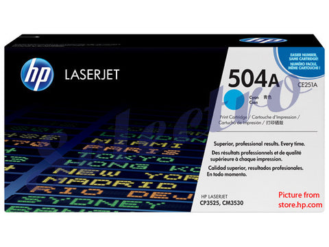 HP Toner Cartridge 504A Cyan (CE251A)