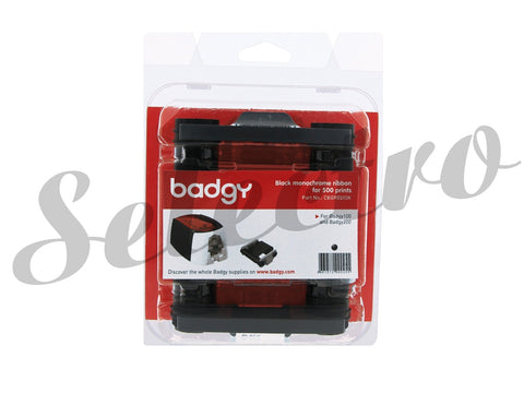 Badgy Ribbon Cartridge Black Monochrome Ribbon 500 Image CBGR0500K