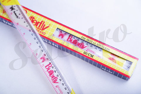 Ruler 30 cm Plastic BUTTERFLY